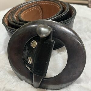 Jenny and the boys, genuine leather black belt size M South 4254